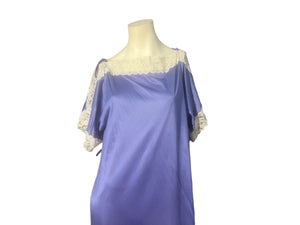 Vintage long 70's purple nightgown S