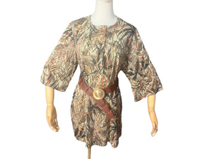Vintage 70's mini dress tunic M L