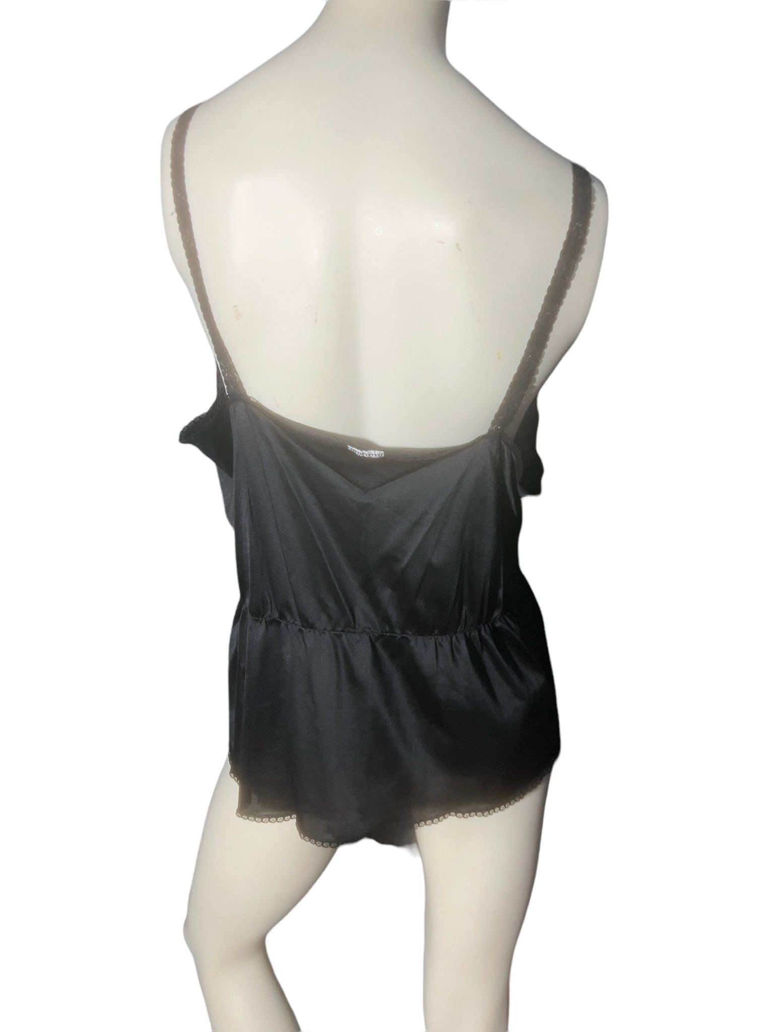 Vintage black camisole lingerie top L XL