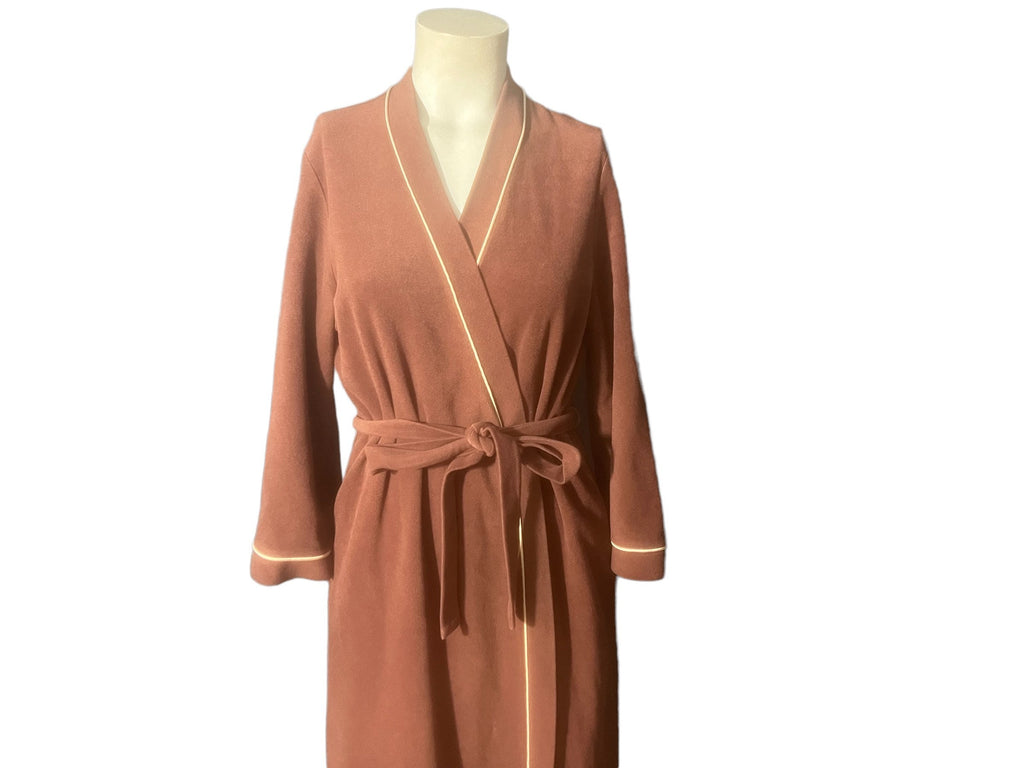 Vintage 70's Vanity Fair brown long robe S