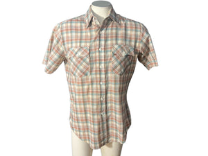 Vintage 70's men's plaid shirt M BC Brandd