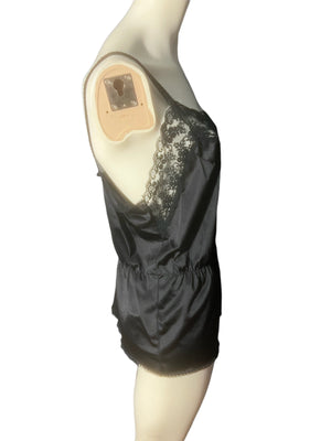 Vintage black camisole lingerie top L XL