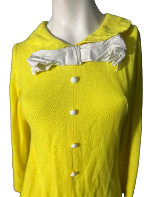 Vintage 60's yellow mini dress M