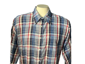 Vintage plaid men's shirt XL