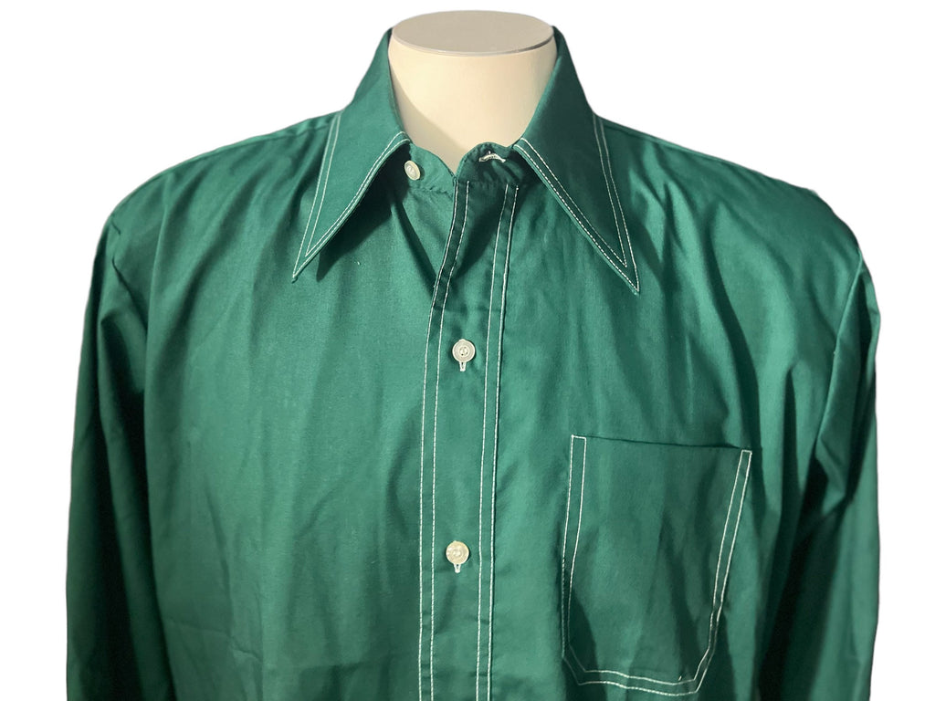 Vintage green Envoyb70's men's button up shirt L