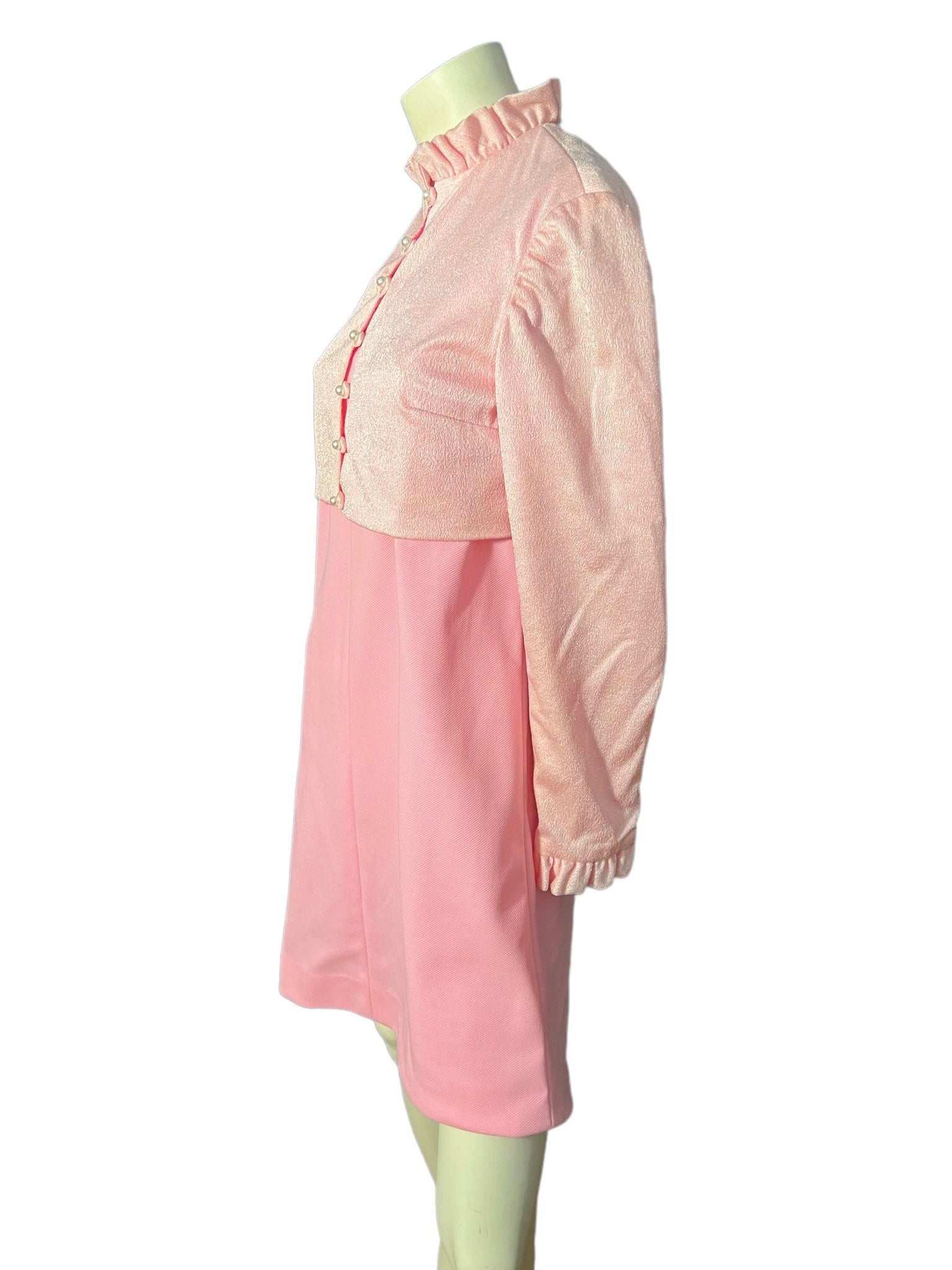 Vintage 70's pink dress & jacket M