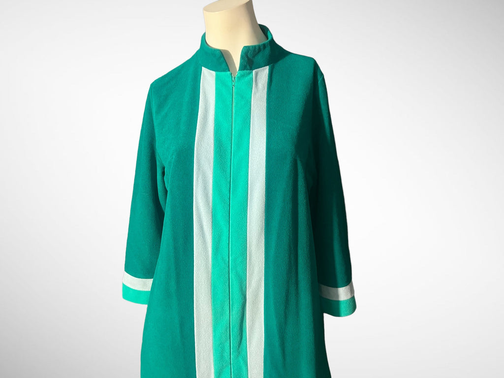 Vintage 70's Vanity Fair velor zip robe M 12