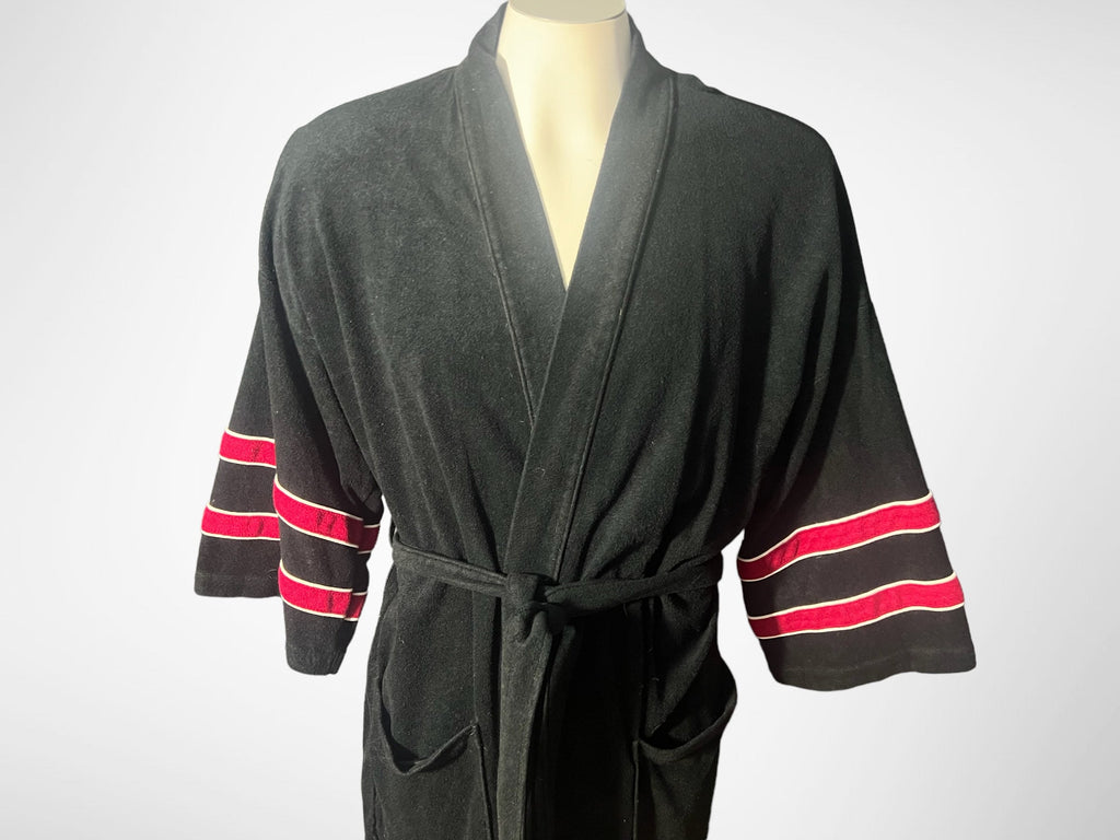Vintage 70's John Weitz Designs robe black & red