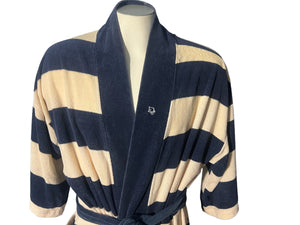 Vintage Christian Dior striped robe one size