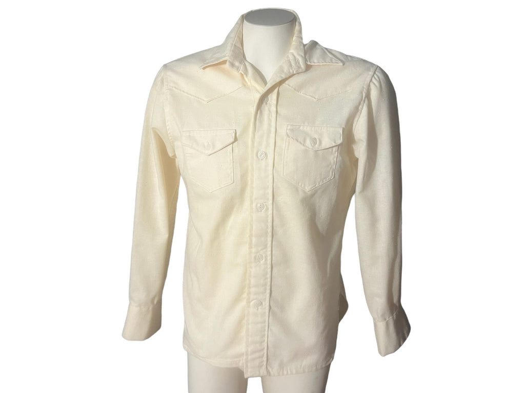Vintage 70’s off white western shirt M
