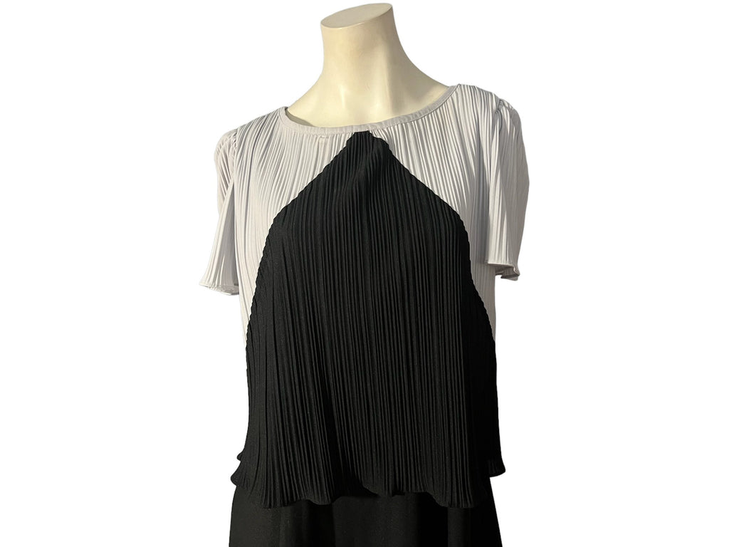 Vintage 70's black & gray dress L XL Good Times