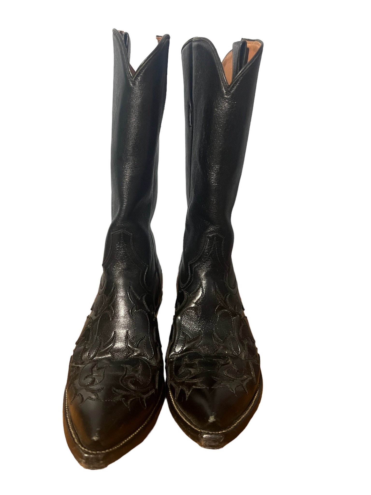 Vintage black Rocketbuster cowboy boots 5D
