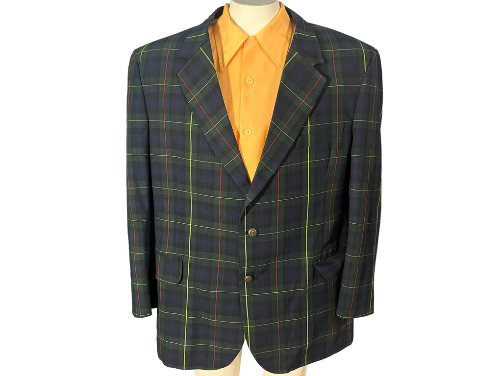 Vintage plaid suit jacket 48