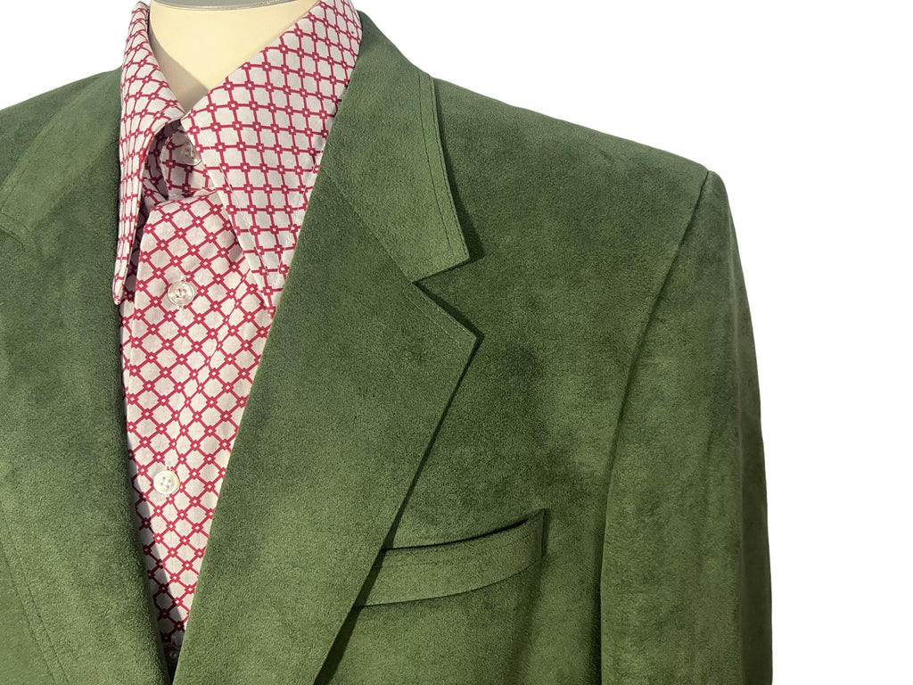 Vintage green Kingsridge ultra suede suit jacket 48