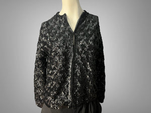 Vintage black sequin jacket Imperial Fashions sz 40 L