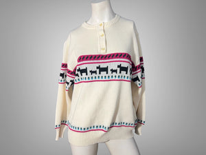 Vintage scotty dog sweater 46 L Measure Up