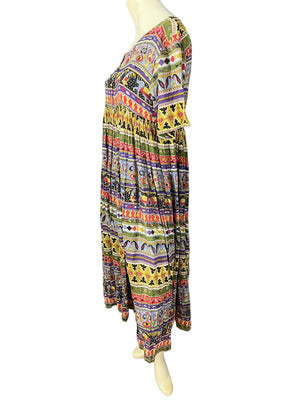 Vintage Papillon India hippie dress S