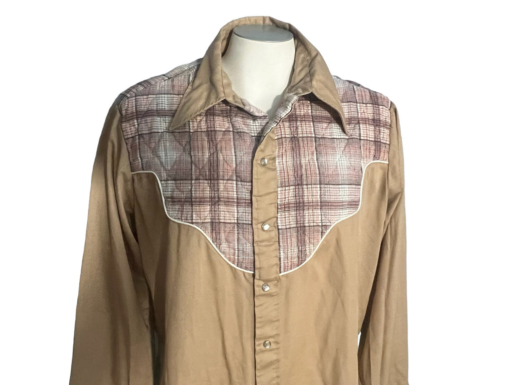 Vintage 70's Sears cowboy western shirt XL