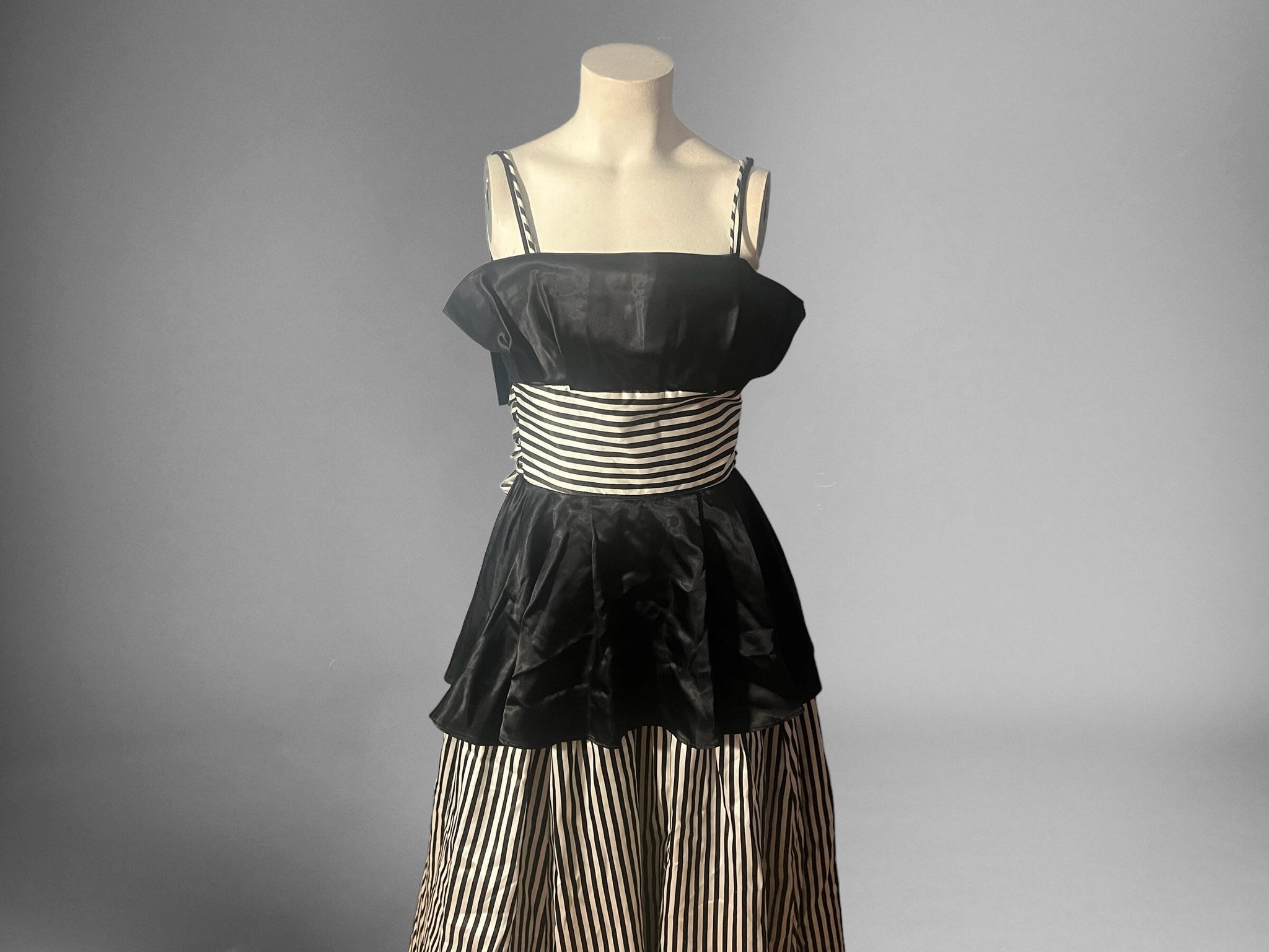 Vintage 80's Gunne Sax striped prom dress sz 3 xs