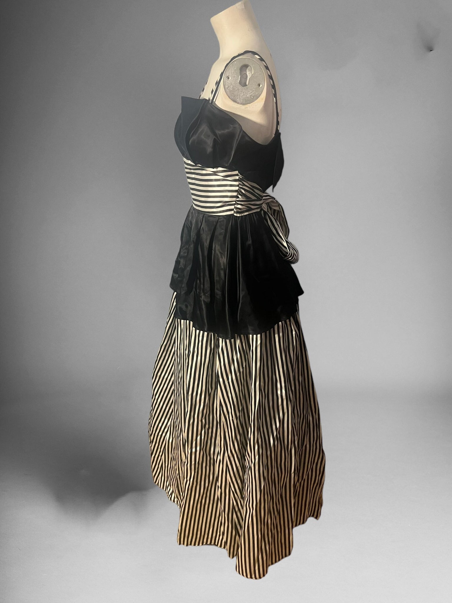 Vintage 80's Gunne Sax striped prom dress sz 3 xs