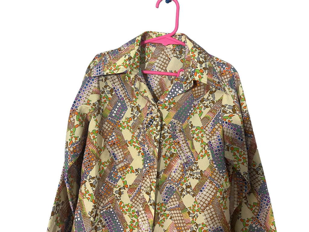 Vintage kids 70's butterfly collar shirt