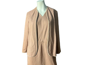 Vintage 70's Rona brown dress & jacket L