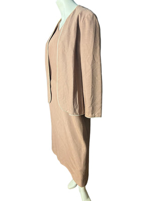 Vintage 70's Rona brown dress & jacket L