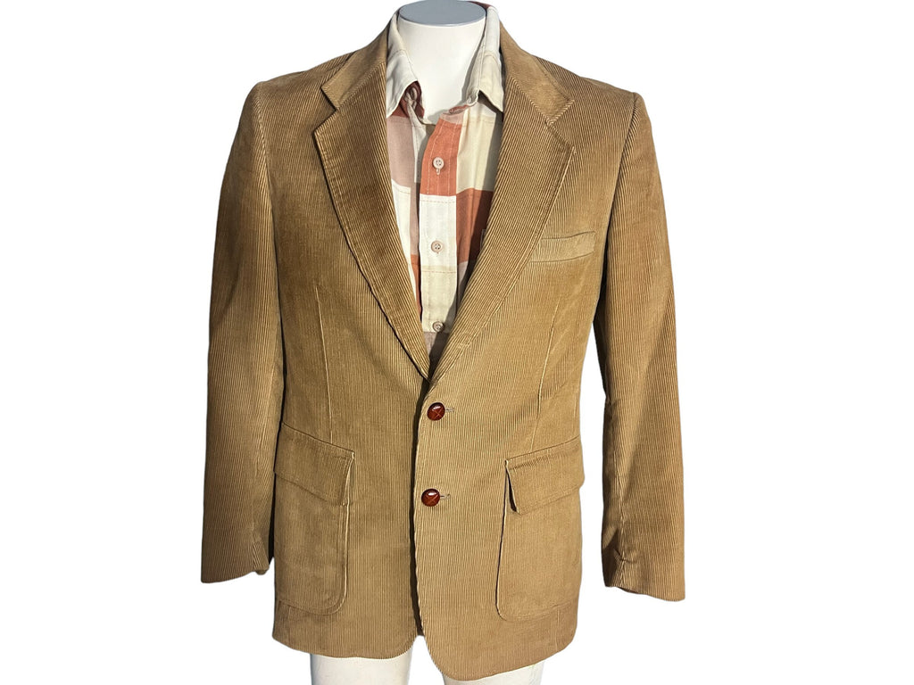 Vintage 70's 80's Corduroy suit jacket 38 R