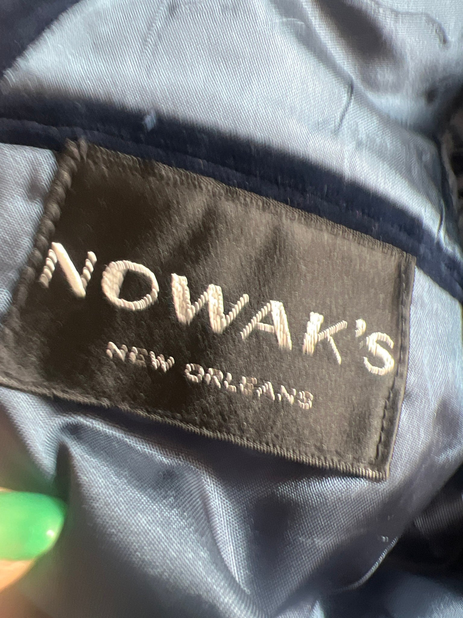Vintage blue velvet suit jacket Nowak's 42