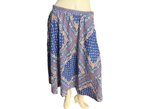 Vintage 70's blue Century of Boston boho skirt M L