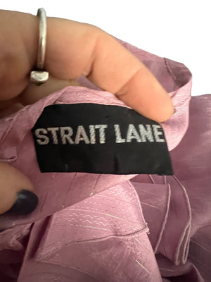 Vintage 70's purple ruffle dress Strait Lane M