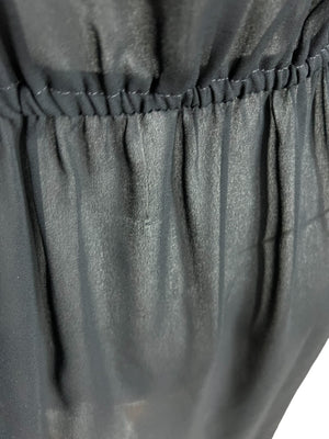 Vintage sheer black 70's wrap top dress Alexis M