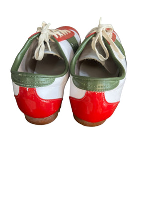 Vintage 70's red & green tennis shoes 8.5 men 10 women