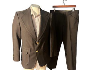Vintage 70's brown suit Westerfield 40