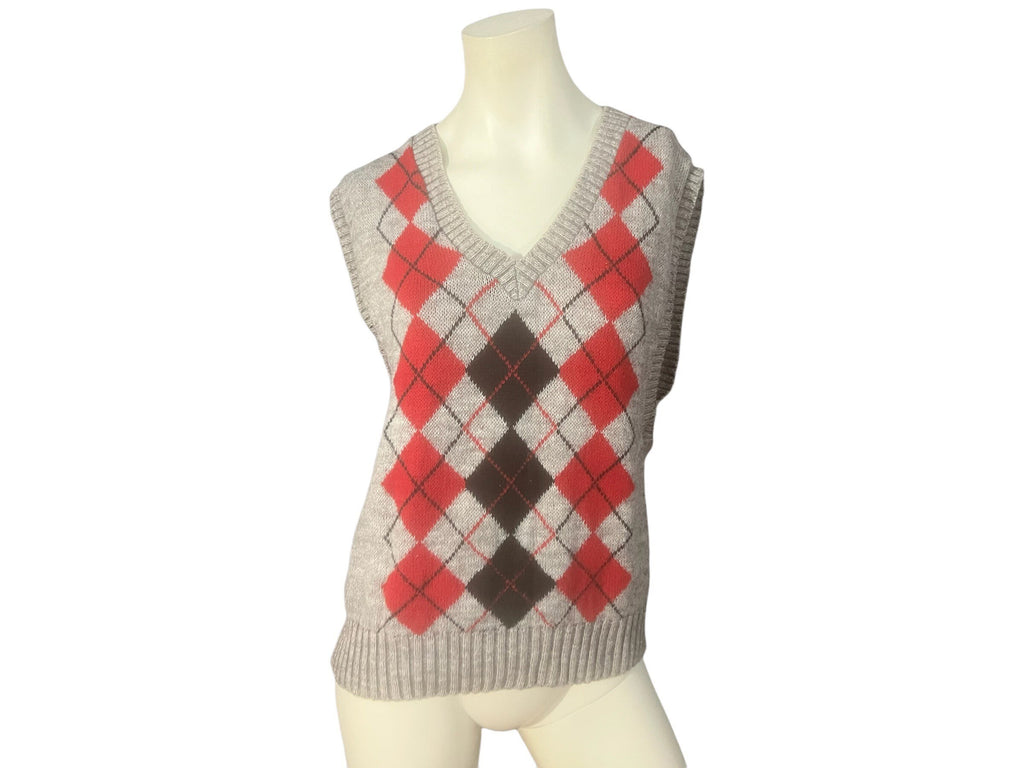 Vintage 70's sweater vest Mademoiselle knitwear L