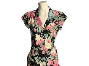 Vintage 1980's floral dress Sunshine Starshine M L