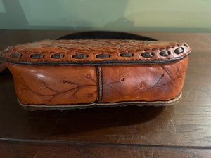 Vintage 70's leather tooled purse