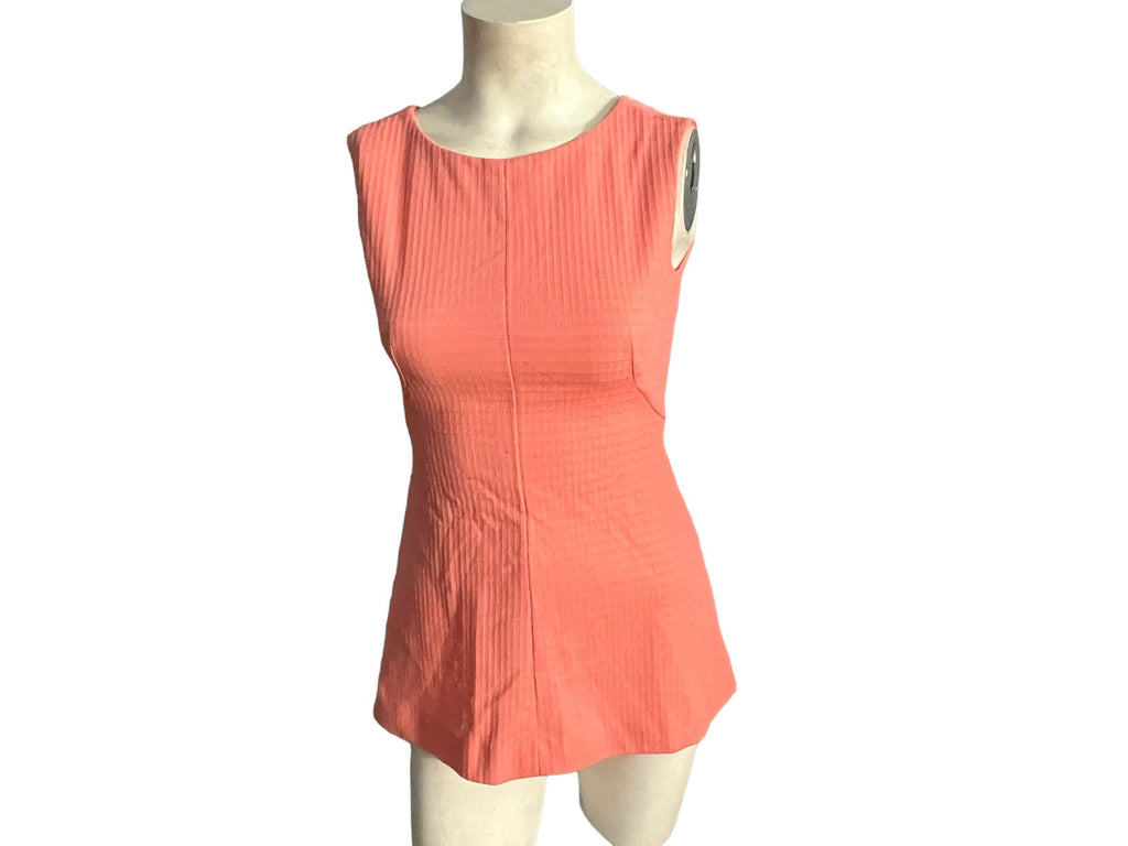 Vintage peach polyester tunic mini dress S