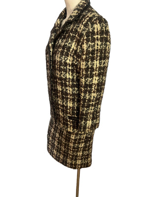 Vintage 60's plaid wool suit dress S XS