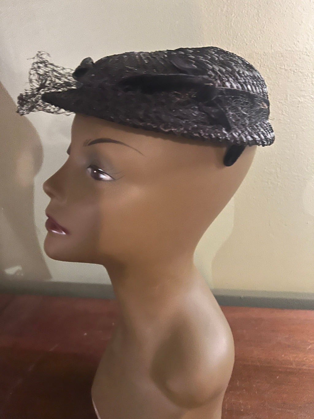 Vintage 50's hat black
