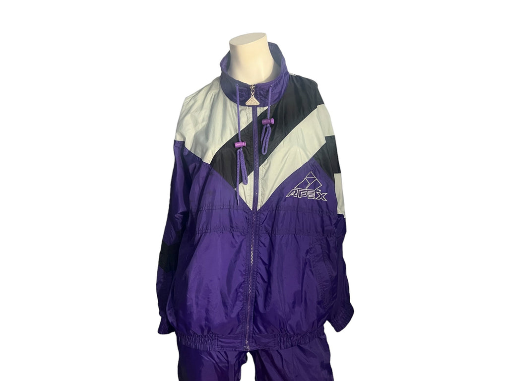 Vintage purple track suit ski suit Apex L