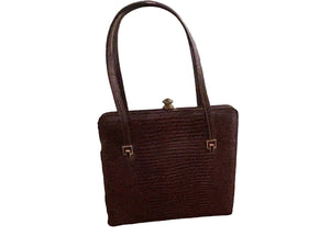 Vintage 60's brown purse handbag