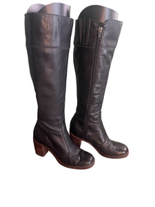 Vintage 70's black knee high boots Imperial 5