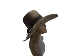 Vintage black Coralie large sun hat