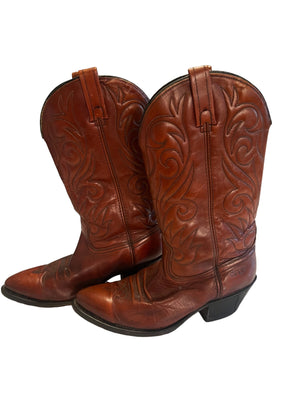 Vintage Dingo whiskey colored cowboy boots 9.5 D