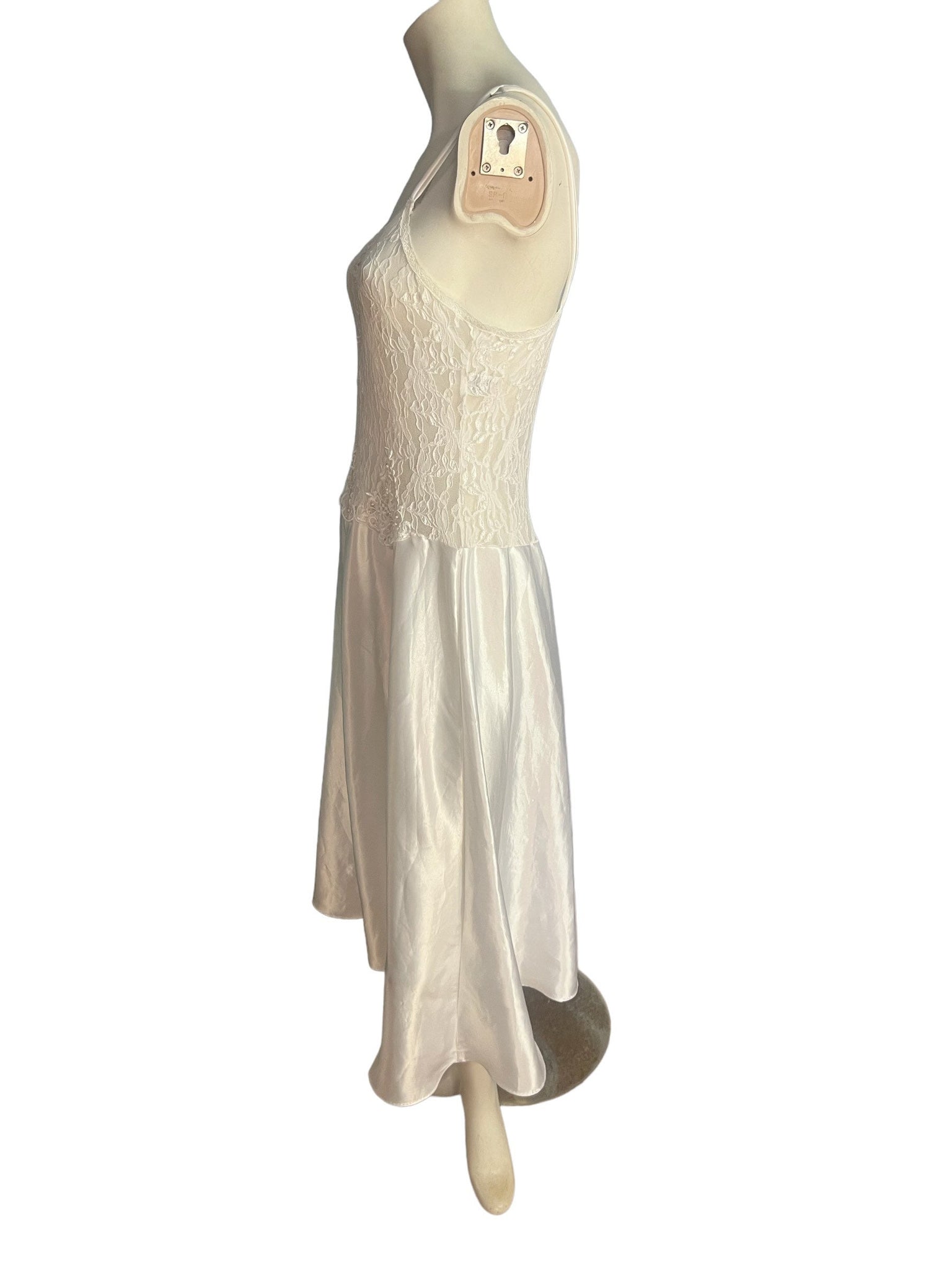 Vintage 80's white long nightgown L Cinema Exoile