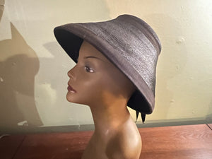 Vintage 50's straw hat black