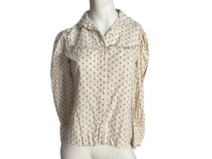 Vintage 70's MJ ruffle blouse L