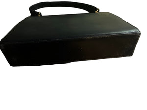 Vintage navy 60’s leather purse handbag