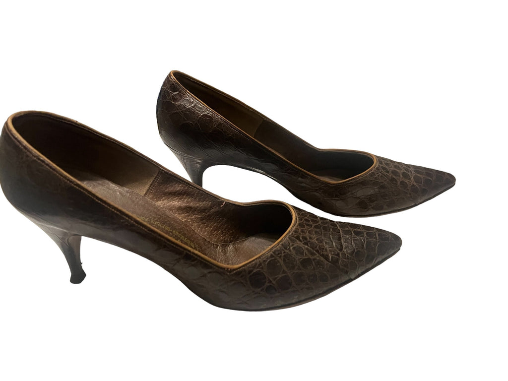 Vintage 50's brown heels Mr Herbert 8.5